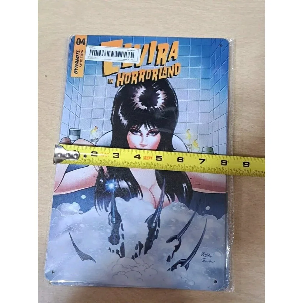 ELVIRA‎ in HORRORLAND Metal Sign, Mistress of the Dark Bathing 🛁